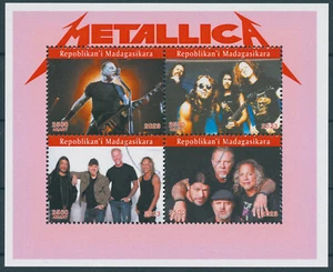 Madagascar 2023 CTO Music Stamps Metallica Heavy Metal James Hetfield 4v M/S - Picture 1 of 1