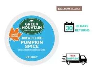 🆕☕ Green Mountain Brew Over Ice Pumpkin Spice Keurig Coffee K-cups - Imagen 1 de 1