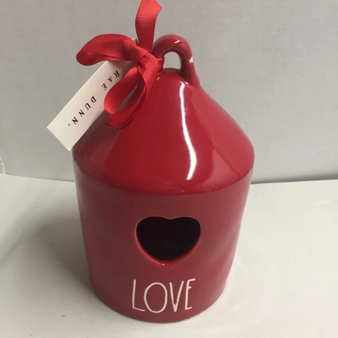 Rae Dunn Red LOVE Bird House Cover