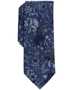Bar III Men’s Wiley Floral Skinny Tie, Navy - Picture 1 of 1