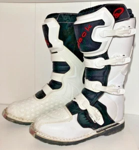 Motorcycle Boots -color White-mens, size 10 /Black Enigma 5225 - Picture 1 of 24