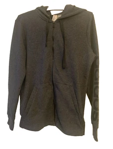 Adidas Damen Sport Sweatshirt Sportlich Warm Kuschelig Full Zip Hoodie Grau Large - Bild 1 von 10