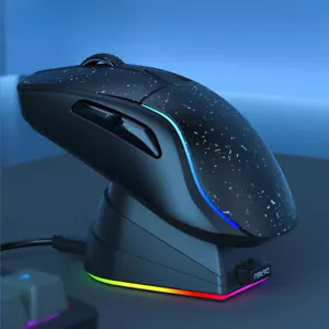 PC Mouse Tri-mode Connect Bluetooth Wired 2.4G Wireless Mice with Charging Base - Picture 1 of 26