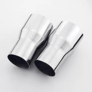 2PCS Exhaust Pipe Adapters 3" ID to 2.25" OD Tip Pipe Reducesrs Stainless Steel - Picture 1 of 2