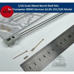 1/16 Metal Barrel Shell Kits for Trumpeter 00943 German Sd.Kfz 251/22D Model Kit - Picture 1 of 4