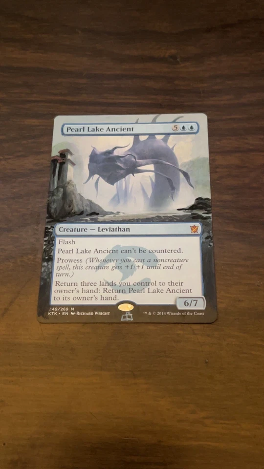 MTG Pearl Lake Ancient Hand Painted Alter Mythic Rare - Image 1 of 1