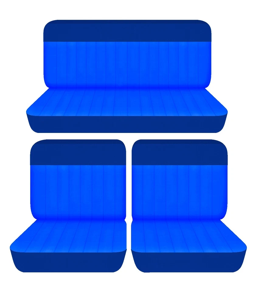 Cucharones delanteros y fundas de asiento de banco trasero sólidas para AMC Rambler American 1966 Foto 1 de 1