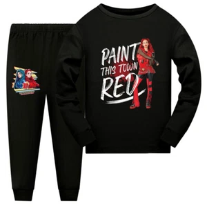 Descendants 4 5-13 Year Old Girls' Pajama Set Cartoon Round Neck Long Sleeve Set - Picture 1 of 30