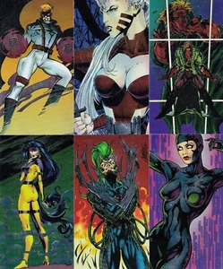 Wildcats Chromium 1994 Wildstorm set completo di 96 schede base Widevision MC - Foto 1 di 8