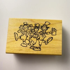 St. Patrick's Day~Leprechauns Party~Rubber Stamp (1996)~3"X 2"~Ann-ticipations - Picture 1 of 8