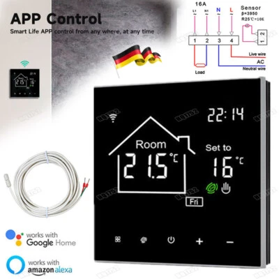 Thermoregulator Smart LCD WIFI Thermostat Digital Raumthermostat Fußbodenheizung - Bild 1 von 4