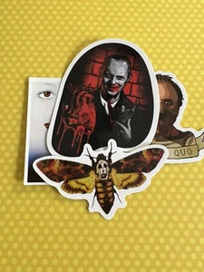 Lot Of 4 Vinyl Waterproof Horror Movie Silence of the Lambs Hannibal Lecter - Picture 1 of 3