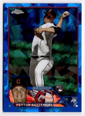 2023 Topps Update Chrome Sapphire Peyton Battenfield #USCS260 Guardians  - Image 1 of 3
