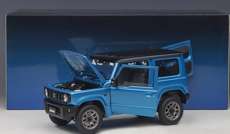 Autoart Suzuki Jimny JB64 brisk blue metallic black roof 2018 1/18 78502