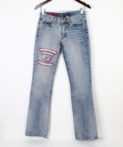 Western Denim Bank Flare Jeans Womens Size 27 USA American Cowgirl - Picture 1 of 11