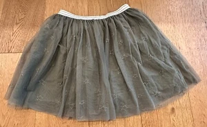 Gymboree Girls Dark Green Tulle Star Embroidered Skirt Sz XL 14 - Picture 1 of 4