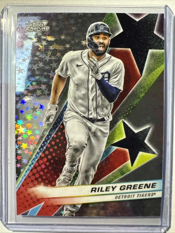 RILEY GREENE 2024 Topps Chrome Cosmic STARFRACTOR SSP CASE HIT #SF-79 Tigers - Image 1 of 4