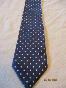 Boston Harbor Blue Polka Dot Silk Neck Tie - Picture 1 of 2