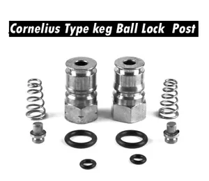 Cornelius Type keg Ball Lock Post & Poppet Female Thread Gas + liquid 19/32"-... - Picture 1 of 3