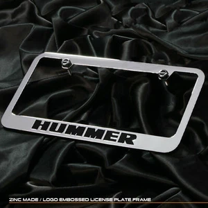 Nueva placa cromada Hummer Negro palabras fundidas zinc marco delantero trasero - Imagen 1 de 3