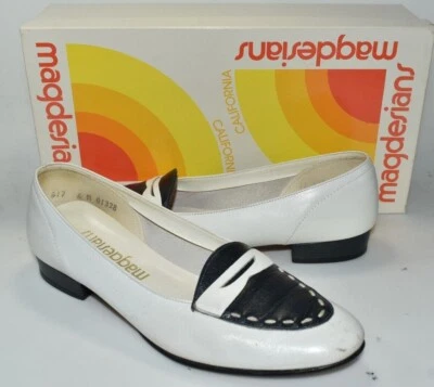 California Magdesians White Leather Slip On Shoes Loafers Womens Size 6 M - Image 1 of 4