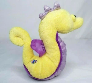 Ganz Webkinz Lil Kinz Seahorse 6" by 7" Plush Toy No Code Sparkly Purple Yellow - Picture 1 of 3