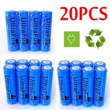 20pcs 3.7V 5000mAh Flashlight Lithium Rechargeable Battery 18650 Camera