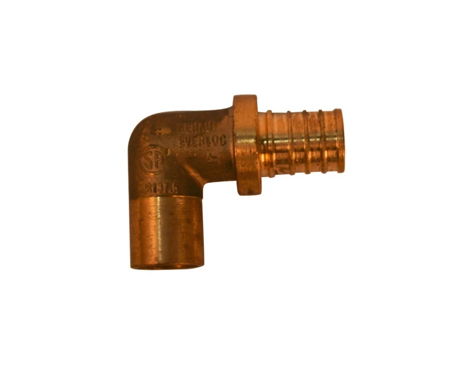 Brass 1/2" PEX Crimp x 1/2" FS Elbow (Pack of 5) - Image 1 of 1