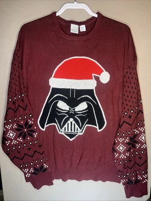 Disney Mens Sweater Large Darth Vader Star Wars Christmas Theme - Image 1 of 4