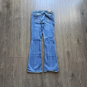 Jeans acampanados vintage Y2K Aeropostale Hailey para mujer 3/4 lavado ligero regular - Imagen 1 de 8