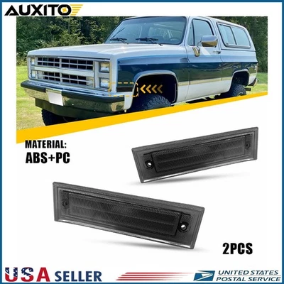 Lámpara marcadora lateral guardabarros delantero humo para 81-91 Chevy GMC R1500 R2500 R3500 Foto 1 de 4