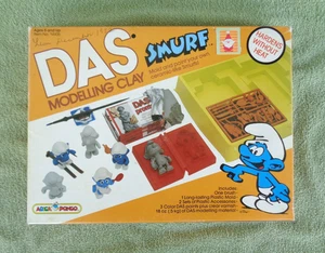 1982 DAS Smurf Modelling Clay Set- Mold & Unused Plastic Accessories - Picture 1 of 5