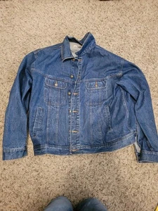 Chaqueta de Colección Wrangler Hombres 2XL Azul Denim Camionero Granero Western Chore Vaquero - Imagen 1 de 4