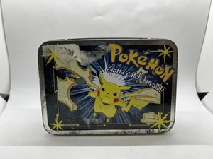 VTG Pokémon Gotta Catch 'em All Pikachu Card Tin Box Nintendo 1999 Used - Picture 1 of 23