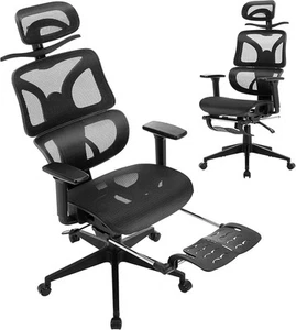 VECELO Swivel Ergonomic High Back Mesh Office Chair with Oversized, Black - Picture 1 of 7