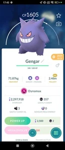 Gengar Dynamax XXL Non Shiny (Registered Or Not) Pokemon Go - Picture 1 of 2
