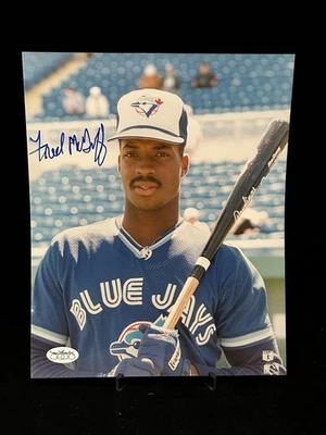 FRED MCGRIFF SIGNED 8X10  WITH JSA COA - TORONTO BLUE JAYS HOF - Image 1 of 3