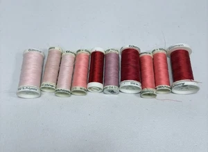 10 GUTERMANN 100% polyester Sew-All Thread Mixed Lot Pink & Red - Picture 1 of 2
