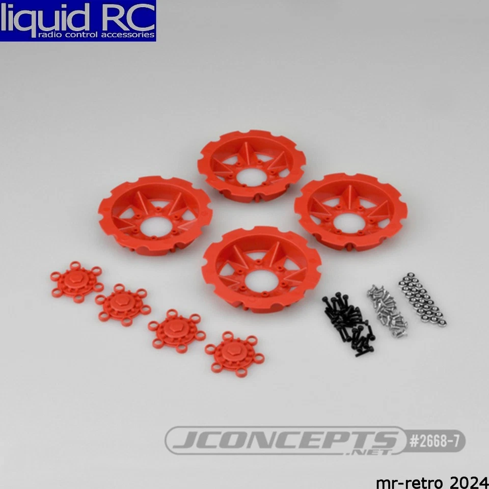 JConcepts 2668-7 Tracker Wheel Discs 4 pieces - Red - Image 1 of 1