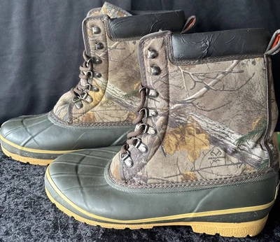 Game Winner 男式迷彩 Thermolite 绝缘狩猎鸭靴 10 码 — 第 1/4 张图片