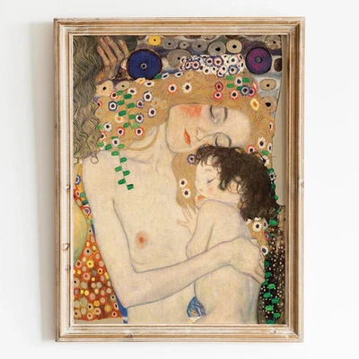 Three Ages by Gustav Klimt Woman And Child Wall Art Poster Print - Image 1 of 4