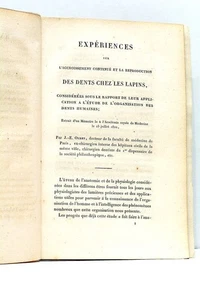 ALTES KURIOSES BUCH ZAHNMEDIZIN VERMEHRUNG REPRODUKTION ZÄHNE KANINCHEN 1823 - Bild 1 von 6