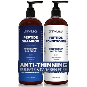 Anti-Thinning Peptide Shampoo & Conditioner with Biotin, Caffeine & Saw Palmetto - Picture 1 of 9