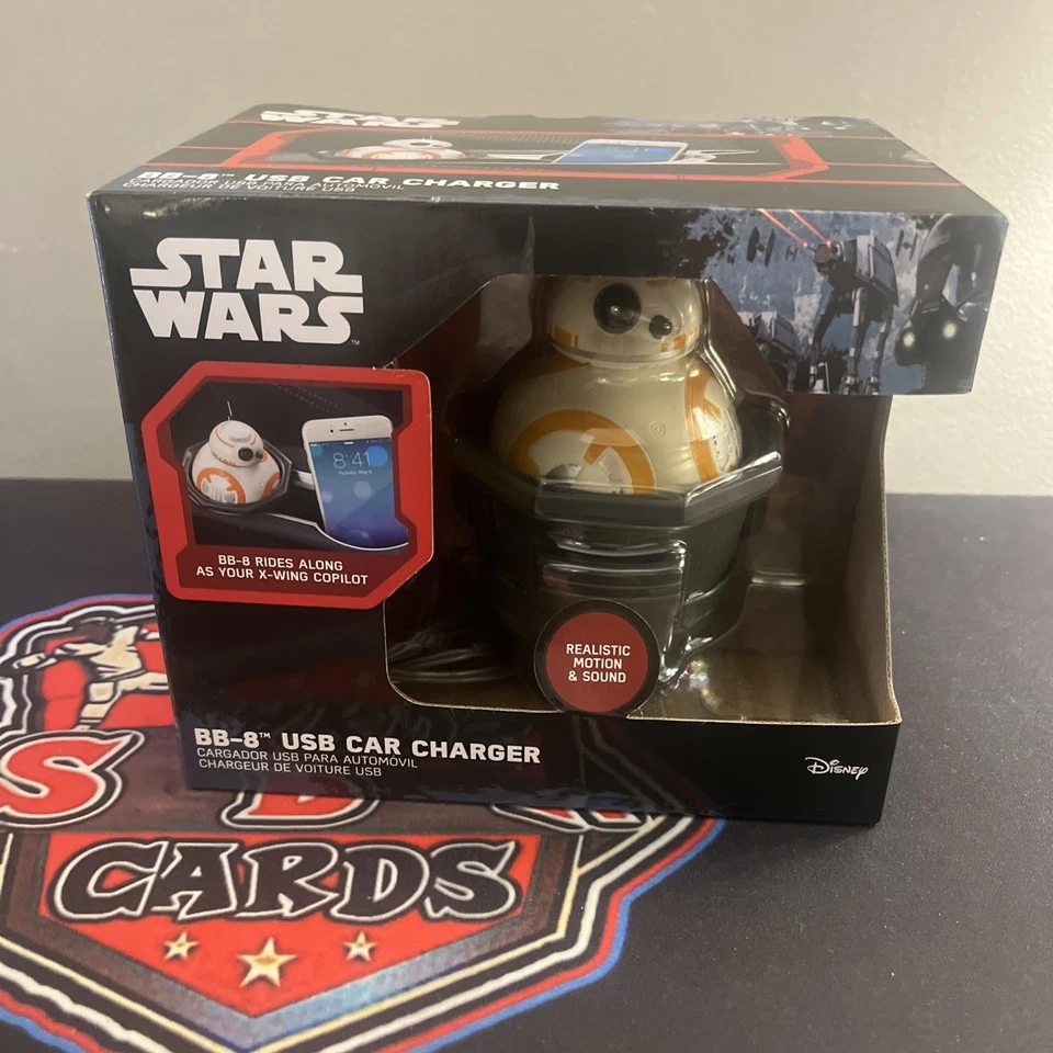 Cargador de Coche USB Disney Star Wars BB-8 - 2 Puertos USB Luz Movimiento Sonido NUEVO Foto 1 de 1