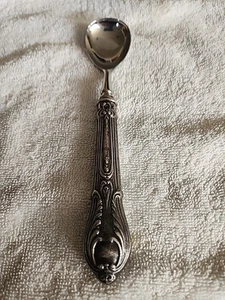 Cucchiaio manico argento sterling piano inox non marcato - Foto 1 di 5