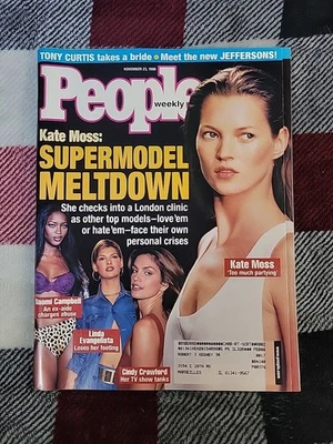 People Mag Nov 23, 1998 Kate Moss: Supermodel Meltdown, Tony Curtis. Unread Ln  Foto 1 de 4