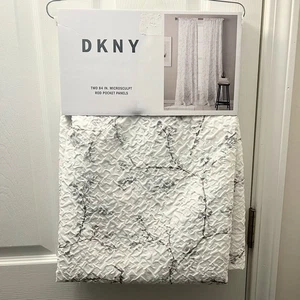 DKNY Promenade Microsculpt 50 Zoll x 84 Zoll zwei Stangen Taschen Flächenvorhänge - Bild 1 von 6