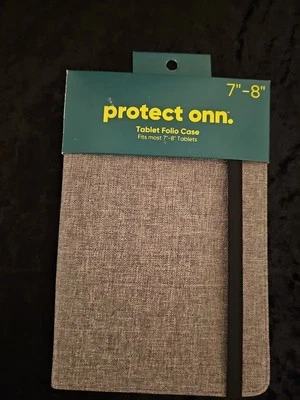 Защитить Onn планшетов Folio чехол 7 «- 8» сплетенный серый новый с Ярлыками - Изображение 1 из 4