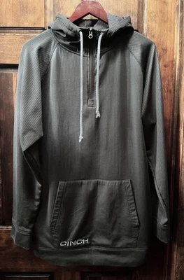PARA HOMBRES CINCH TECH WESTERN AZUL Y GRIS 1/4 CREMALLERA SUÉTER SUDADERA CON CAPUCHA TALLA GRANDE BONITO Foto 1 de 4