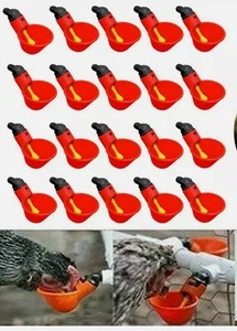 24pcs Automatic Bird Coop Poultry Chicken Fowl Drinker Waterer Drinking Cups - Picture 1 of 9